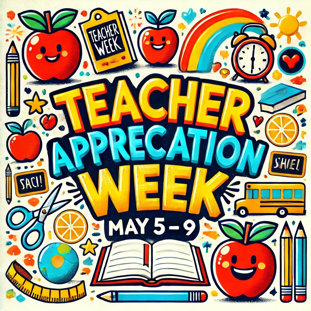 Teacher Appreciation Week is HERE! (May 5–9)
Show our amazing Maplebrook teachers some love with no-cost acts of kindness:  
- Notes  
- Drawings  
- Flowers  
- Kind words  

Small gestures = BIG appreciation! Let’s make their week special!