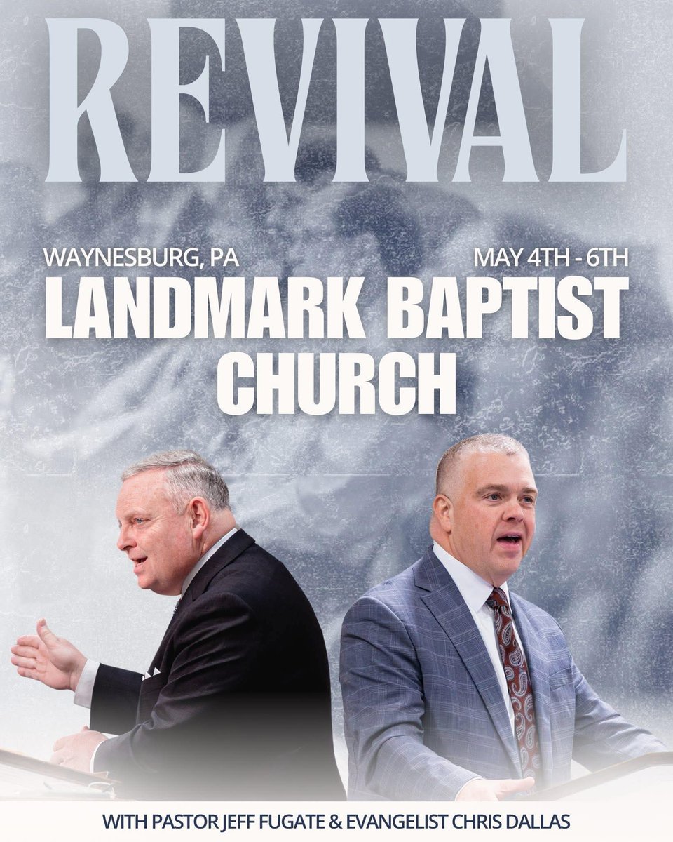 My travels take me today to Waynesburg Pennsylvania and the exciting Landmark Baptist Church. This is a church on the grow and you would enjoy visiting with us these two nights at 7pm.