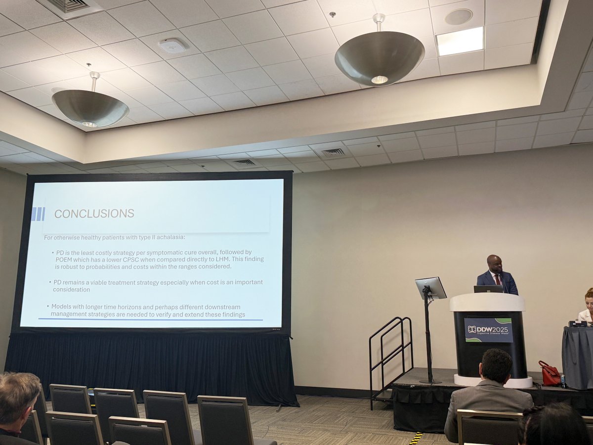Indiana University Gastroenterology and Hepatology (@iugastro) on Twitter photo 📢 At #DDW2025, Dr. Obaitan presented a cost-minimization analysis comparing endoscopic vs. surgical therapies for achalasia—conducted with Drs. DeWitt, Al-Haddad & Imperiale. <a href="/DDWMeeting/">Digestive Disease Week</a>
New insights on cost-effective care in GI treatment! 💡💸 #GITwitter 📢 At #DDW2025, Dr. Obaitan presented a cost-minimization analysis comparing endoscopic vs. surgical therapies for achalasia—conducted with Drs. DeWitt, Al-Haddad & Imperiale. <a href="/DDWMeeting/">Digestive Disease Week</a>
New insights on cost-effective care in GI treatment! 💡💸 #GITwitter