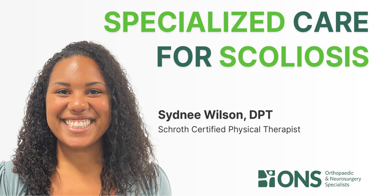 Did you know ONS physical therapy offers scoliosis-specific treatment using the Schroth Method? Sydnee Wilson, DPT is a Certified Schroth Method Therapist helping improve mobility, reduce pain, and halt spinal curve progression. Learn more about our PT: onsmd.com/services/physi…