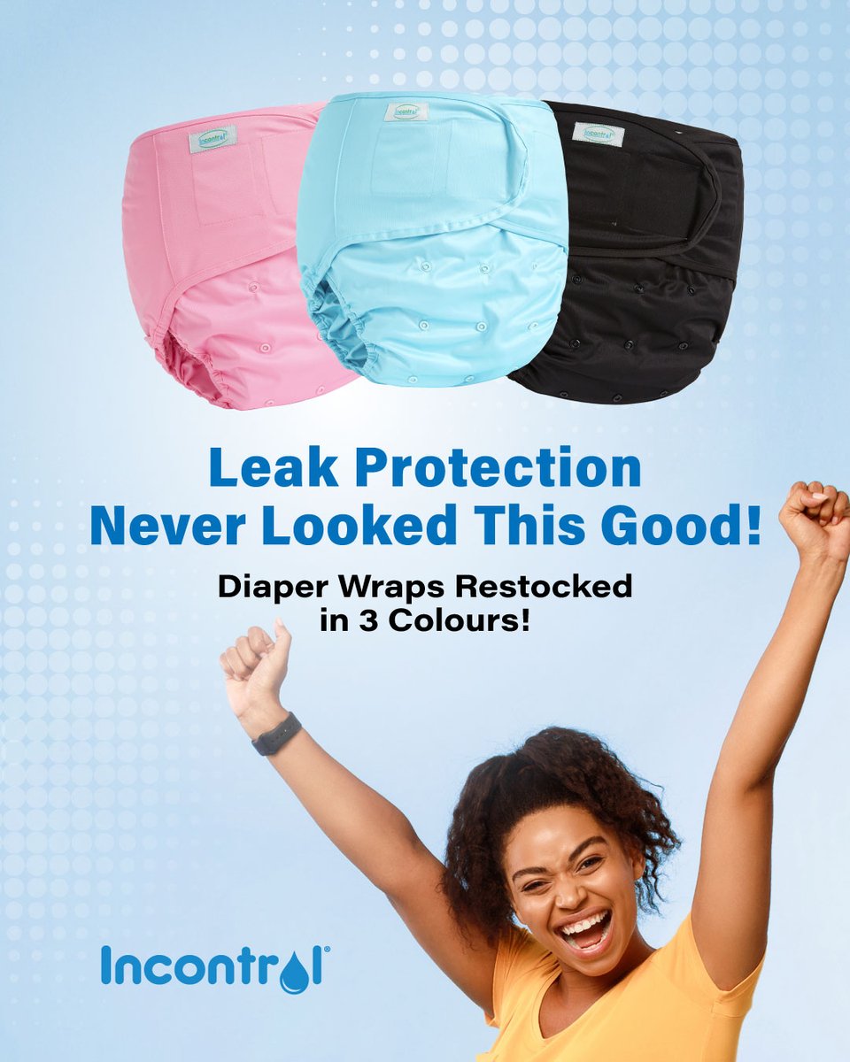 InControlDiaper's tweet image. Back by popular demand — Diaper Wraps have been restocked in your favourite colours! Get your leak protection in Turquoise, Black, and Pink once again.💕 

#HappilyInControl #LeakProtection #Waterproof #DiaperCovers #Diapering