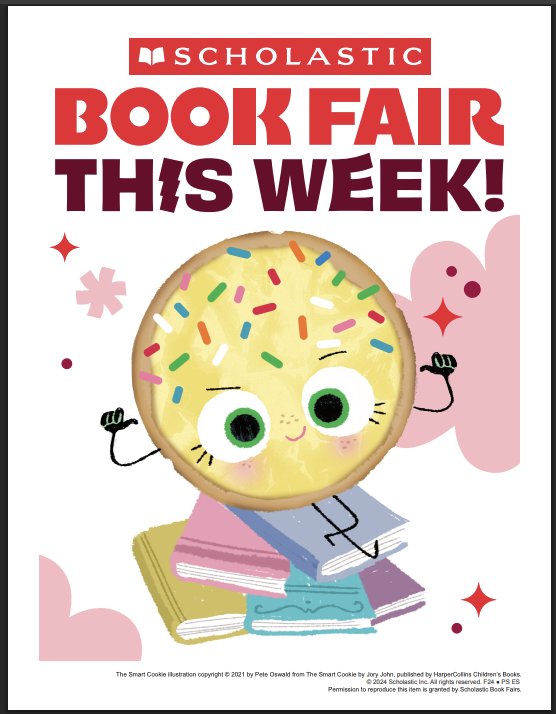 It's Book Fair Week!  The fair will be open Tuesday-Thursday with extended hours Tuesday night for Perot Night.