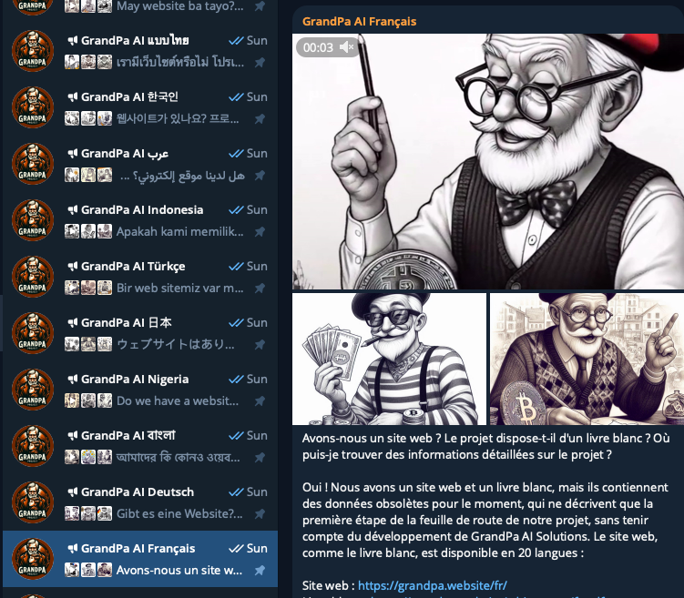 GrandPa_French's tweet photo. 📌 Nous publions ici toutes les informations sur le projet, les liens, les documents et les mises à jour :

👉 https://t.co/3q04WLRaKk

Abonnez-vous pour ne rien manquer ! 🔔 Nous attendons avec impatience les investissements et les lancements !
#Web3 #GrandPaAI #Airdrops https://t.co/SVXbhyzZjL