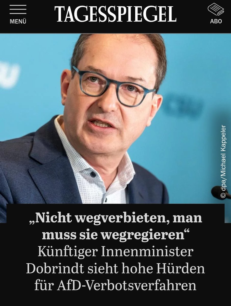 #Dobrindt und #Söder wollen schaffen, woran #Kretschmer und #Haseloff im Umgang mit der #AfD gescheitert sind. Welch Arroganz.