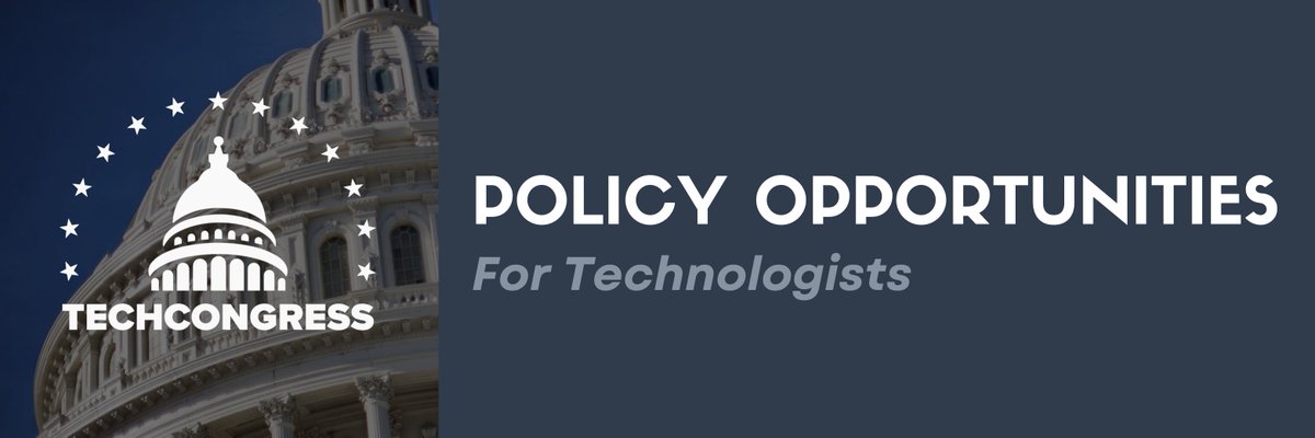 TechCongress (@congressfellows) on Twitter photo 📬 #DYK that <a href="/congressfellows/">TechCongress</a> circulates civic #tech job opportunities on a monthly basis?
➡️ Check out our latest Policy Opportunities for Technologists newsletter, and subscribe here to get a range of job openings delivered to your inbox every month: 🔗techcongress.io/policy-opportu… 📬 #DYK that <a href="/congressfellows/">TechCongress</a> circulates civic #tech job opportunities on a monthly basis?
➡️ Check out our latest Policy Opportunities for Technologists newsletter, and subscribe here to get a range of job openings delivered to your inbox every month: 🔗techcongress.io/policy-opportu…
