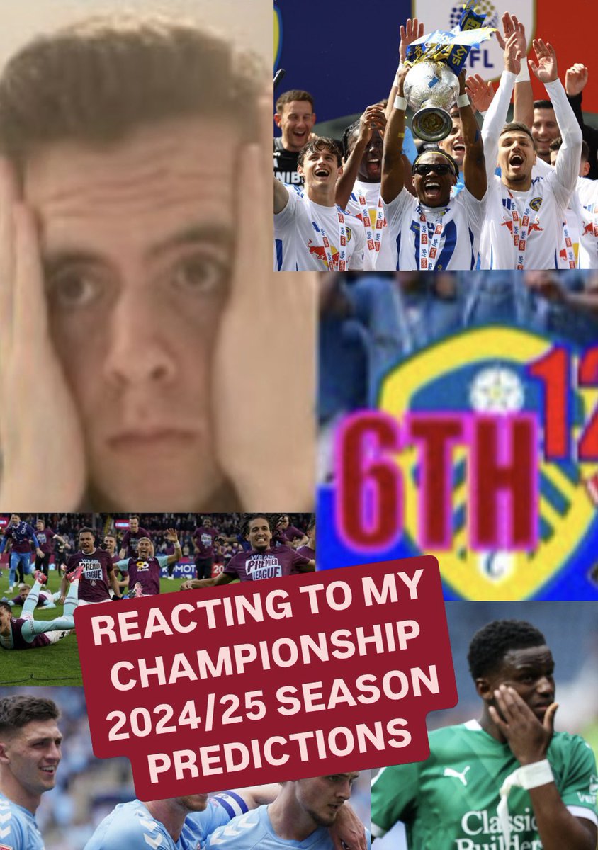 Roberto Hollis (FPL Yellow Army) (@robertohollis9) on Twitter photo We’re LIVE at 5:15pm to give reaction to my #EFLChampionship 2024/25 Season Predictions that I did in August of last year! 👀
This could be an interesting one!
youtube.com/live/qr5So890I…
#EFL <a href="/_The72/">The72 - We Love the #EFL</a> <a href="/TheFLZone/">The #EFL Zone</a> <a href="/only1eflgirl/">EFLGirl</a> <a href="/Champchatpod24/">The Championship Chat Podcast</a> <a href="/roverseas/">@Roverseas</a> <a href="/Enrohd_1992/">DouglasHorneLFC92 🏴</a> <a href="/bluebirdlegend/">Bluebirdlegend</a> We’re LIVE at 5:15pm to give reaction to my #EFLChampionship 2024/25 Season Predictions that I did in August of last year! 👀
This could be an interesting one!
youtube.com/live/qr5So890I…
#EFL <a href="/_The72/">The72 - We Love the #EFL</a> <a href="/TheFLZone/">The #EFL Zone</a> <a href="/only1eflgirl/">EFLGirl</a> <a href="/Champchatpod24/">The Championship Chat Podcast</a> <a href="/roverseas/">@Roverseas</a> <a href="/Enrohd_1992/">DouglasHorneLFC92 🏴</a> <a href="/bluebirdlegend/">Bluebirdlegend</a>