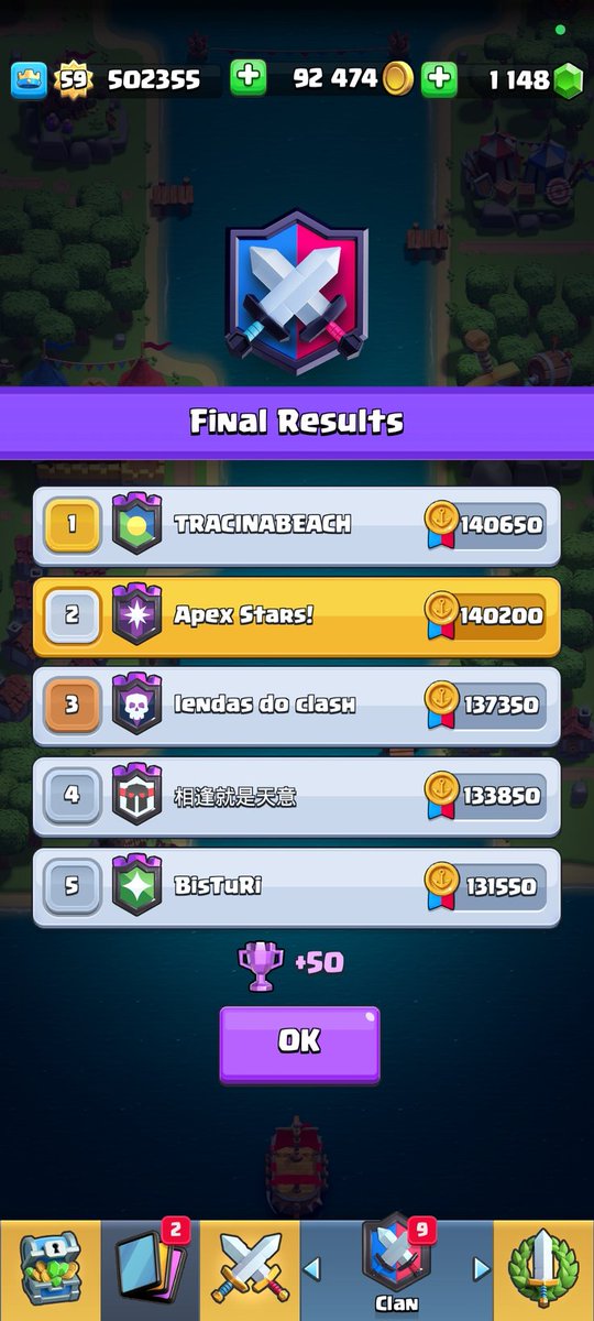 ApexStarsCR's tweet photo. Enhorabuena por el mejor coliseo de Apex Stars!
Una puntuación para estar HIPER orgullosos
NEW RÉCORD FAMILY GOAPEX😎⚔️
Muchas gracias a todos por confiar en mí!!
A por está seasson!!!🔥🔥
#ClashRoyale #GoApex https://t.co/pyH9ofES2k