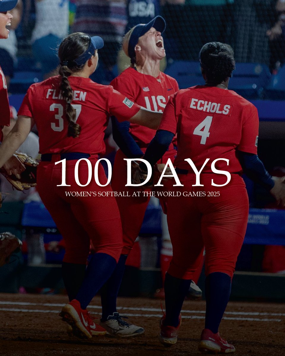 1⃣0⃣0⃣ Days until the Women's Softball tournament at The World Games 2025 Chengdu
🤩 Five reasons to follow the tournament!
📰 Learn more here
🔗 wbsc.org/en/news/100-da…

#TWG2025 #RoadtoChengdu
