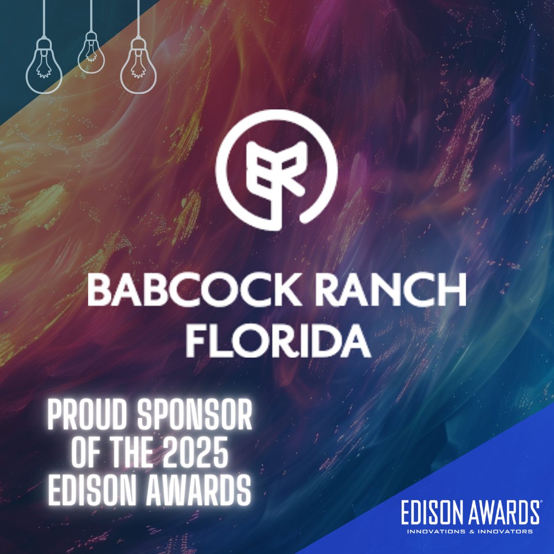 Edison Awards (@edisonawards) on Twitter photo We're proud to partner with <a href="/babcockranchfl/">Babcock Ranch</a> as a 2025 Edison Awards sponsor! As America’s first solar-powered town, and a shining example of how sustainable living and innovation can go hand in hand.
#EdisonAwards2025 #SustainableInnovation #BabcockRanch #FutureFocused We're proud to partner with <a href="/babcockranchfl/">Babcock Ranch</a> as a 2025 Edison Awards sponsor! As America’s first solar-powered town, and a shining example of how sustainable living and innovation can go hand in hand.
#EdisonAwards2025 #SustainableInnovation #BabcockRanch #FutureFocused