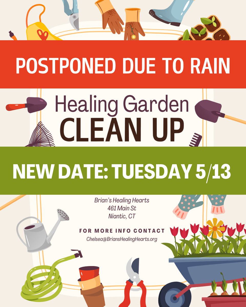 BTDFDN's tweet image. Tomorrow's garden clean up has been postponed. Join us next week and get the Healing Garden tidied up for Spring!