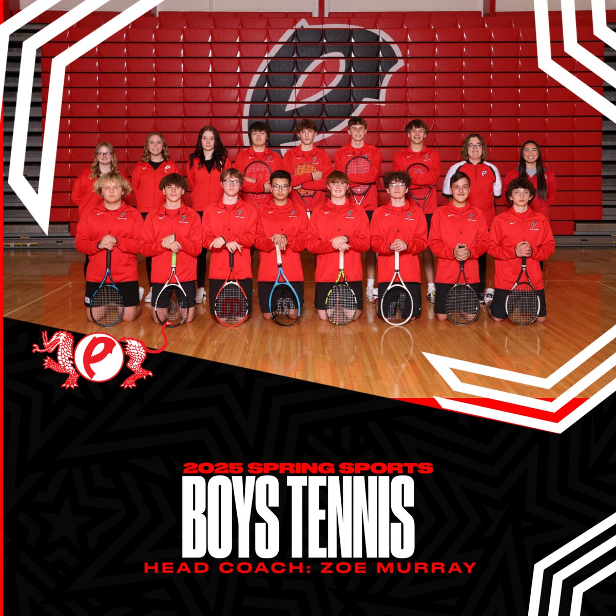 PCHSDragons's tweet image. Thank you for #GettingInvolved to our Boys Varsity Tennis team!!