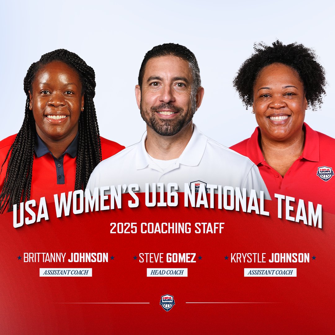 USABJNT (@usabjnt) on Twitter photo The 2025 🇺🇸 #USABWU16 Coaching Staff 👏
♦️ Steve Gomez
♦️ <a href="/coachbrittjay/">Brittanny Johnson</a>
♦️ Krystle Johnson
» usab.com/news/2025/05/2… The 2025 🇺🇸 #USABWU16 Coaching Staff 👏
♦️ Steve Gomez
♦️ <a href="/coachbrittjay/">Brittanny Johnson</a>
♦️ Krystle Johnson
» usab.com/news/2025/05/2…