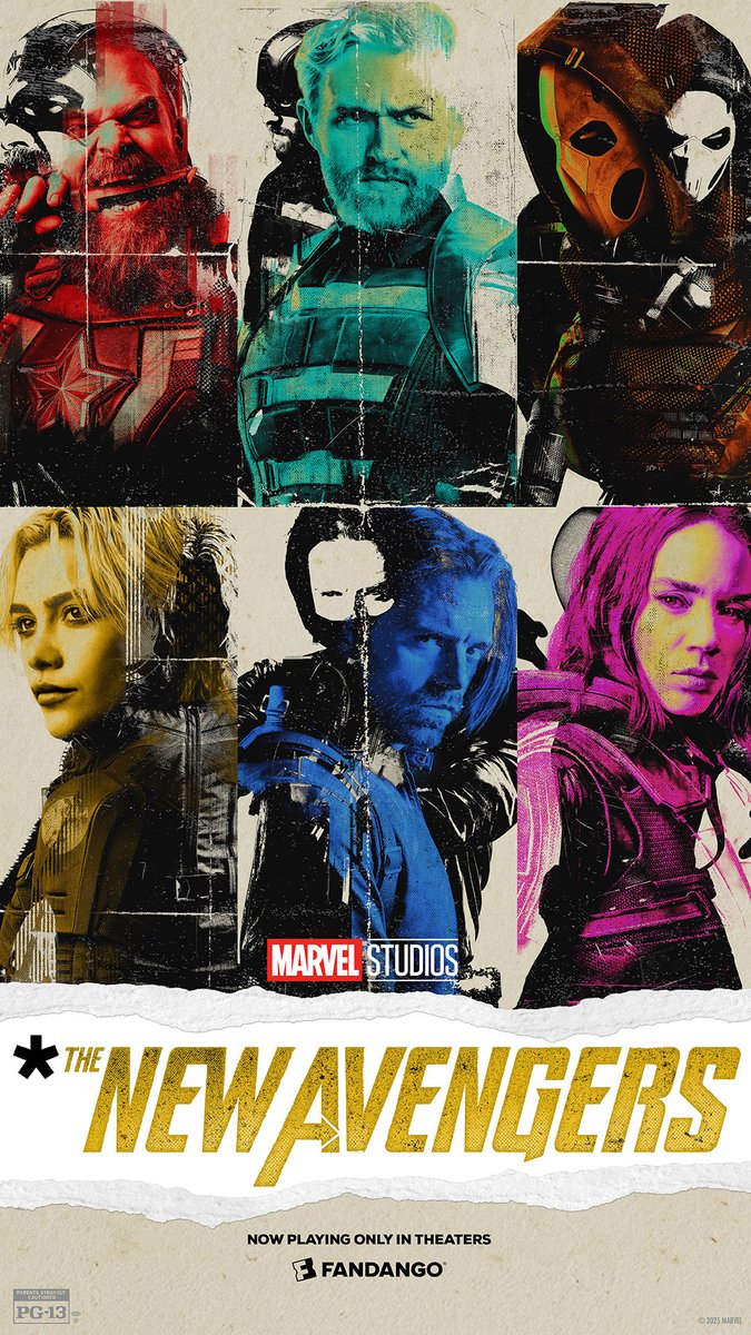 HollywoodHandle's tweet photo. New poster for ‘THE NEW AVENGERS.’

Now playing in theaters.

Read our review: https://t.co/YeKt883Wzb https://t.co/V7cWRbXuBt