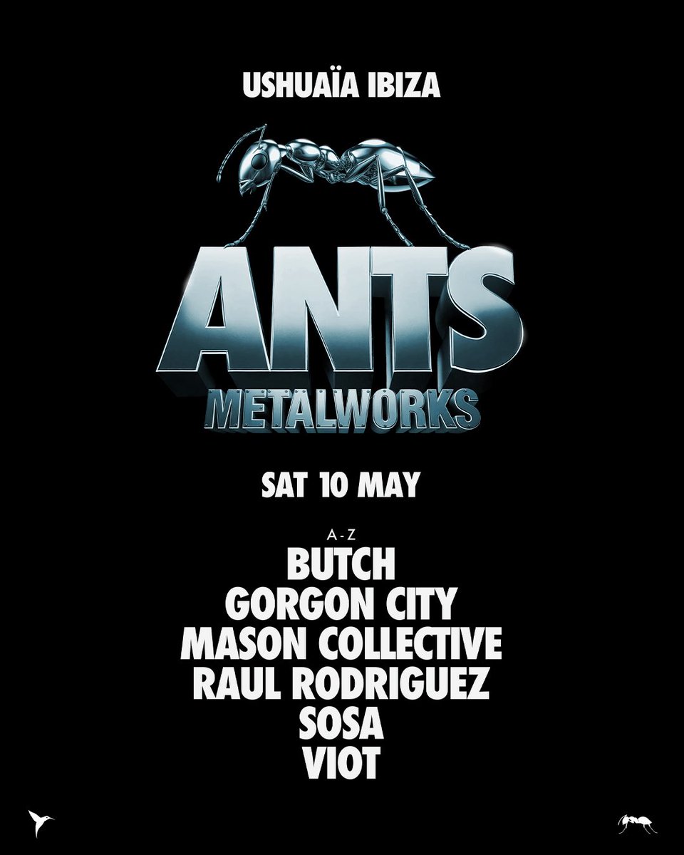 This was ANTS METALWORKS 😮‍💨
Saturday was unreal , Who’s joining us next? <a href="/UNITEDANTS/">UNITED ANTS</a> 
Tickets/Vip bookings : l.ushuaiaibiza.com/aoys08