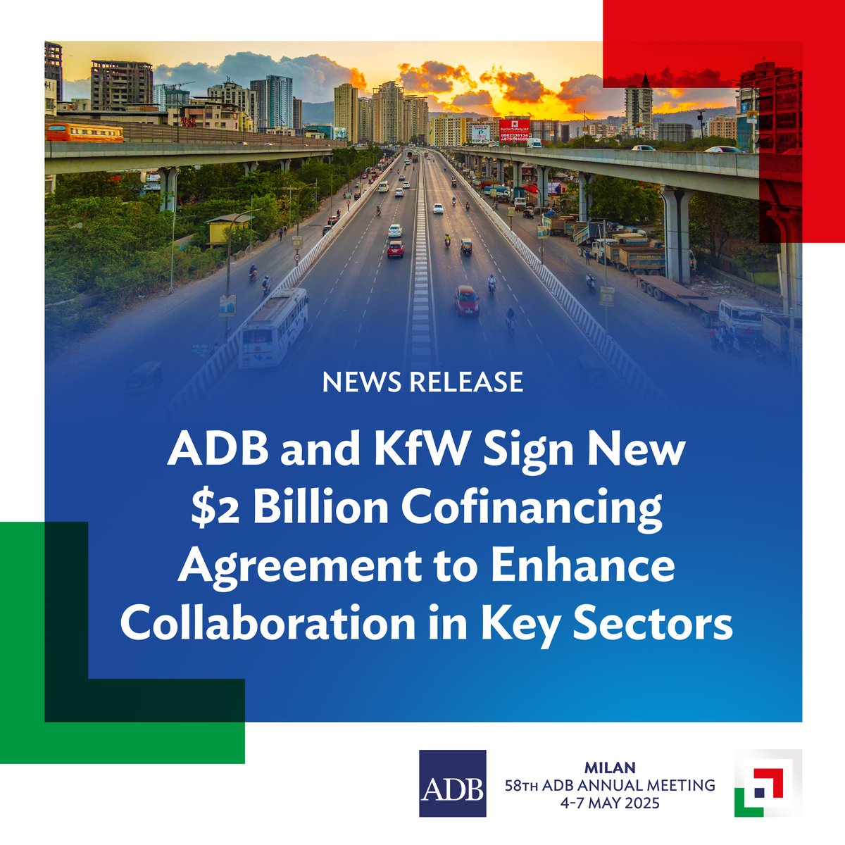 Asian Development Bank (@adb_hq) on Twitter photo #ADBNews: At the #ADBAnnualMeeting, German-state owned development bank <a href="/KfW/">KfW Bankengruppe</a> committed an additional $2 billion to support joint operations with ADB that drive sustainable, resilient growth in Asia and the Pacific.
Read more: ow.ly/PWqC50VN3Zk #ADBNews: At the #ADBAnnualMeeting, German-state owned development bank <a href="/KfW/">KfW Bankengruppe</a> committed an additional $2 billion to support joint operations with ADB that drive sustainable, resilient growth in Asia and the Pacific.
Read more: ow.ly/PWqC50VN3Zk