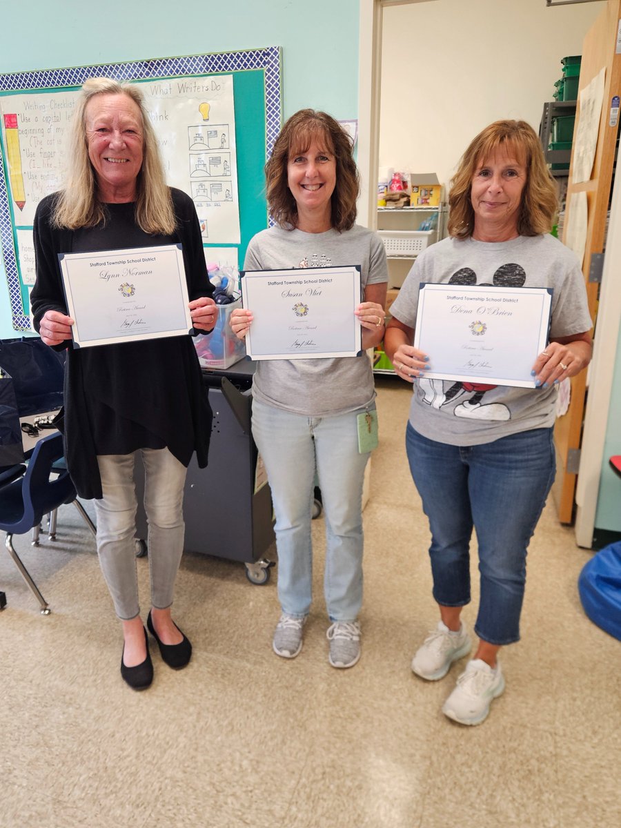 Congratulations to our PLC retirees who were unable to attend last week’s Board Meeting: Mrs. Norman, Mrs. Vliet, and Mrs. O'Brien. You will all be missed! Wishing you the very best in retirement. <a href="/StaffordTwpEd/">Stafford Schools</a> <a href="/PlcBears1/">PLC Bears 💙🐻💛</a> <a href="/stplc_principal/">dawn reo</a> <a href="/gchidiac211/">George Chidiac</a> <a href="/STSD_Curriculum/">Stephanie Bush</a>