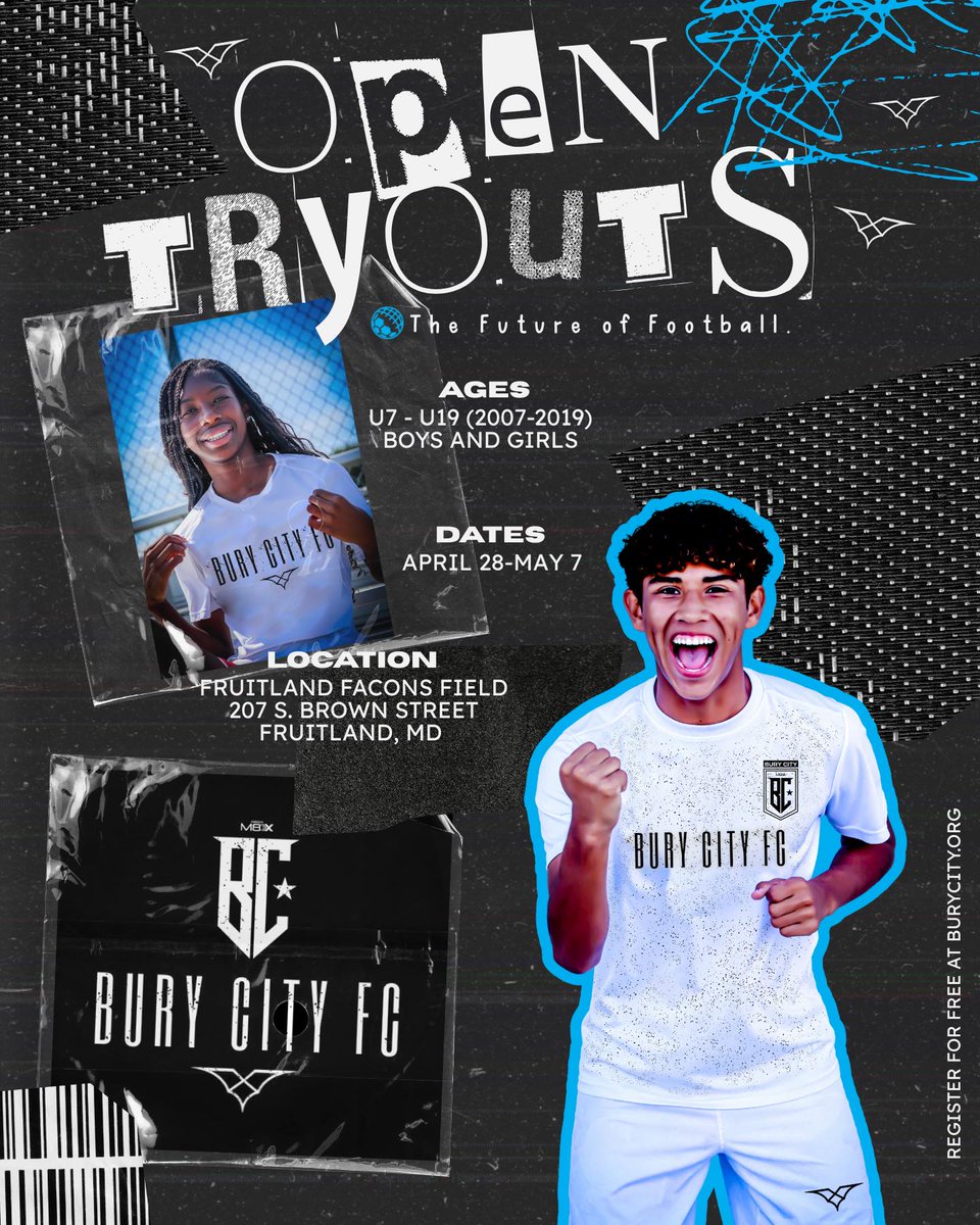 SalisburySc's tweet photo. THE FUTURE OF FOOTBALL - Tryouts continue THIS WEEK, don't miss out! 

Join us!  👉 https://t.co/8uuQj229F5 https://t.co/MdzdMBxzRI