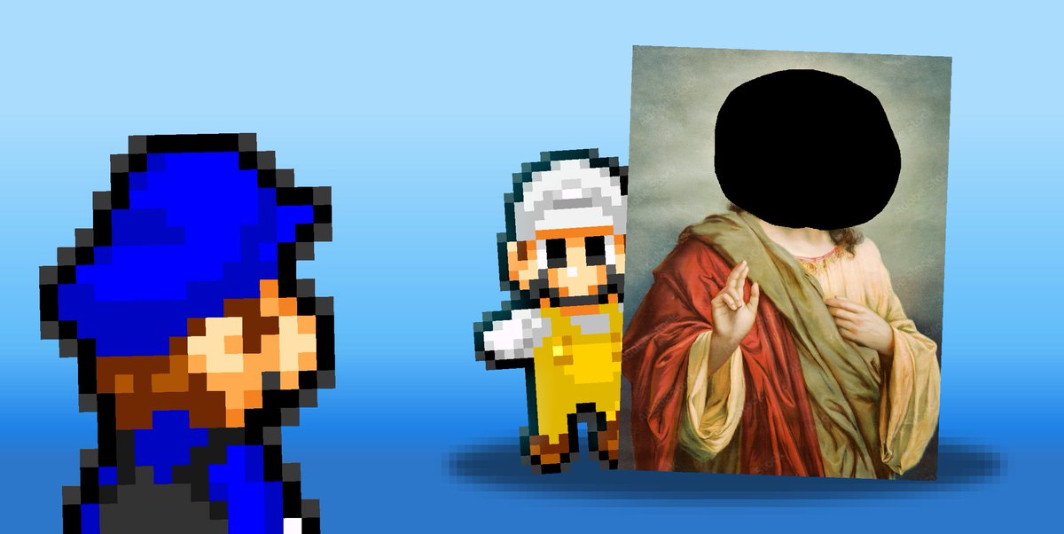 RandomRecolor's tweet image. I wanted to do something new so i bought this Jesus cutout at the carnival