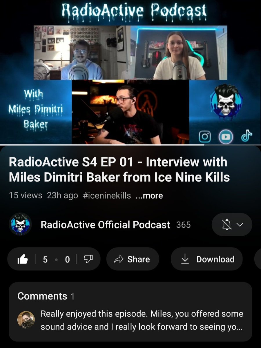 IanEldridge8's tweet photo. Do you like @ICENINEKILLS ? Great!!! Go check out a KILLER interview @victoria_perras and I did with @MilesDimitri !!! Pretty groovy stuff!!! 👻🖤🤘🔪 🩸
#iceninekills #silverscream #podcast
https://t.co/8P7kYVvKzL https://t.co/yBVPRSy48E