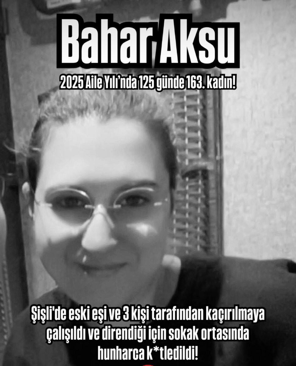 YorukSultann's tweet photo. #BaharAksu’nun adı 163. Kadın oldu. 162 kadın gibi… sadece bir sayı olarak kalacak maalesef. Yeter artık YETER! https://t.co/mNLE6tFMIn