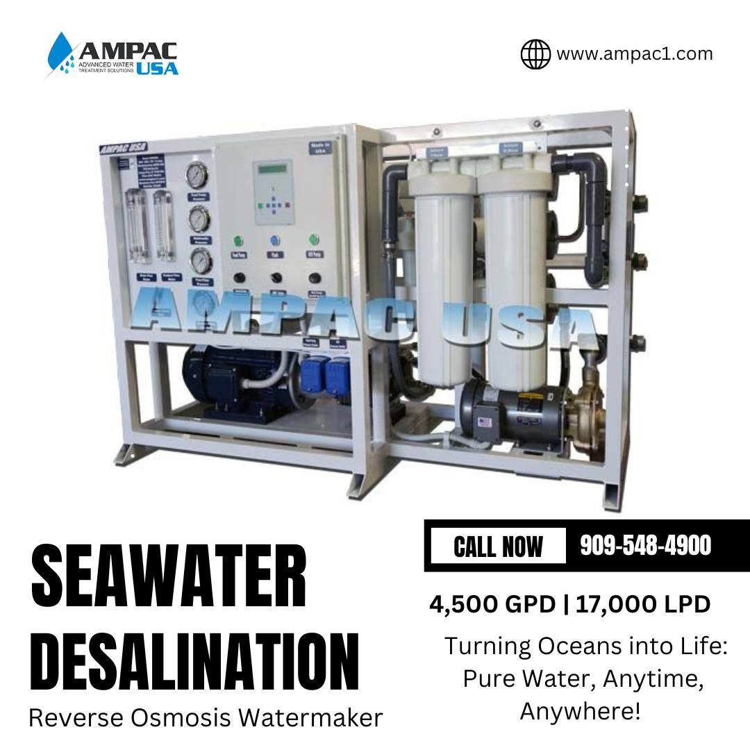 ampacusa's tweet image. Discover the convenience of a steady freshwater supply with the Ampac USA Seawater Desalination Reverse Osmosis Watermaker! visit us : bit.ly/40q3v8i

#Seawaterdesalination #Desalination #watermaker #reverseosmosis #marinetech #ampacusa