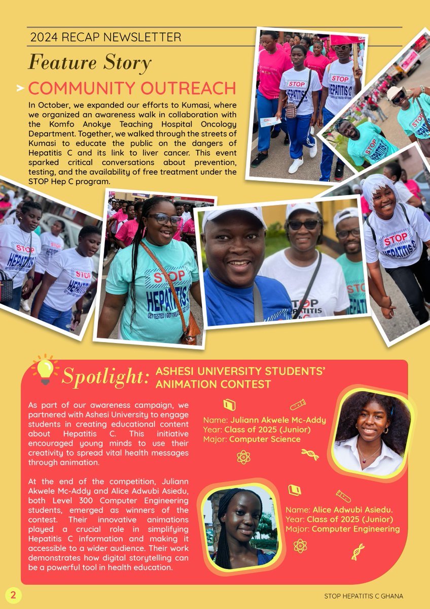 StopHepCinGhana's tweet photo. Last year, we launched the STOP HEP C campaign with the message: GET TESTED, GET TREATED, GET CURED. Check out our newsletter on last year's campaign.

This year, we’re working with healthcare workers &amp; communities in Damango, Bolga, WA, &amp; Tamale to increase awareness of HEP C. https://t.co/XVYKPSWCPf