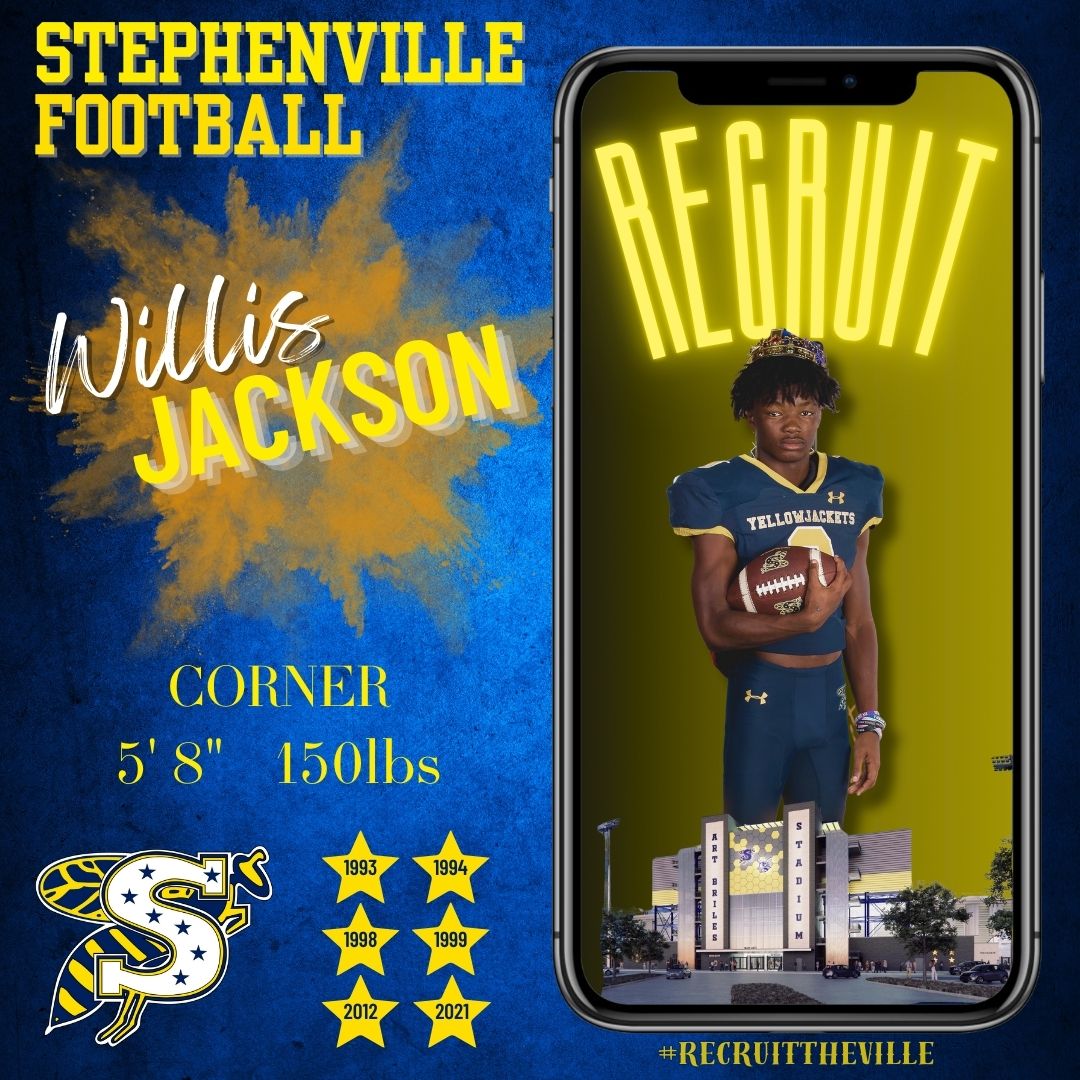 Watch our coverage man in action as c/o '26 Corner <a href="/Iam_Willis8/">Willis Jackson</a> uses his speed and athleticism!

- 3 year Varsity starter
- All-District selection
- All-Big Country selection
- Leg on School Record holding 4x100 &amp; 4x200 Relays

hudl.com/v/2RSjcn