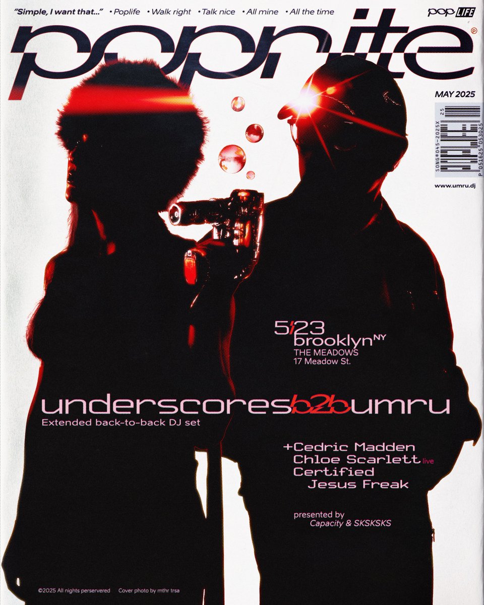 umru (@umru_) on Twitter photo Popnite NYC full lineupโ
umru b2b <a href="/underscoresplus/">underscores</a>
Chloe Scarlett (live)
<a href="/cedric__madden/">cedric_madden_forever</a>
<a href="/jesusfreak8888/">jesus-san ๐ฌ๐พ</a>
May 23. 11โ4
at The Meadows Popnite NYC full lineupโ
umru b2b <a href="/underscoresplus/">underscores</a>
Chloe Scarlett (live)
<a href="/cedric__madden/">cedric_madden_forever</a>
<a href="/jesusfreak8888/">jesus-san ๐ฌ๐พ</a>
May 23. 11โ4
at The Meadows