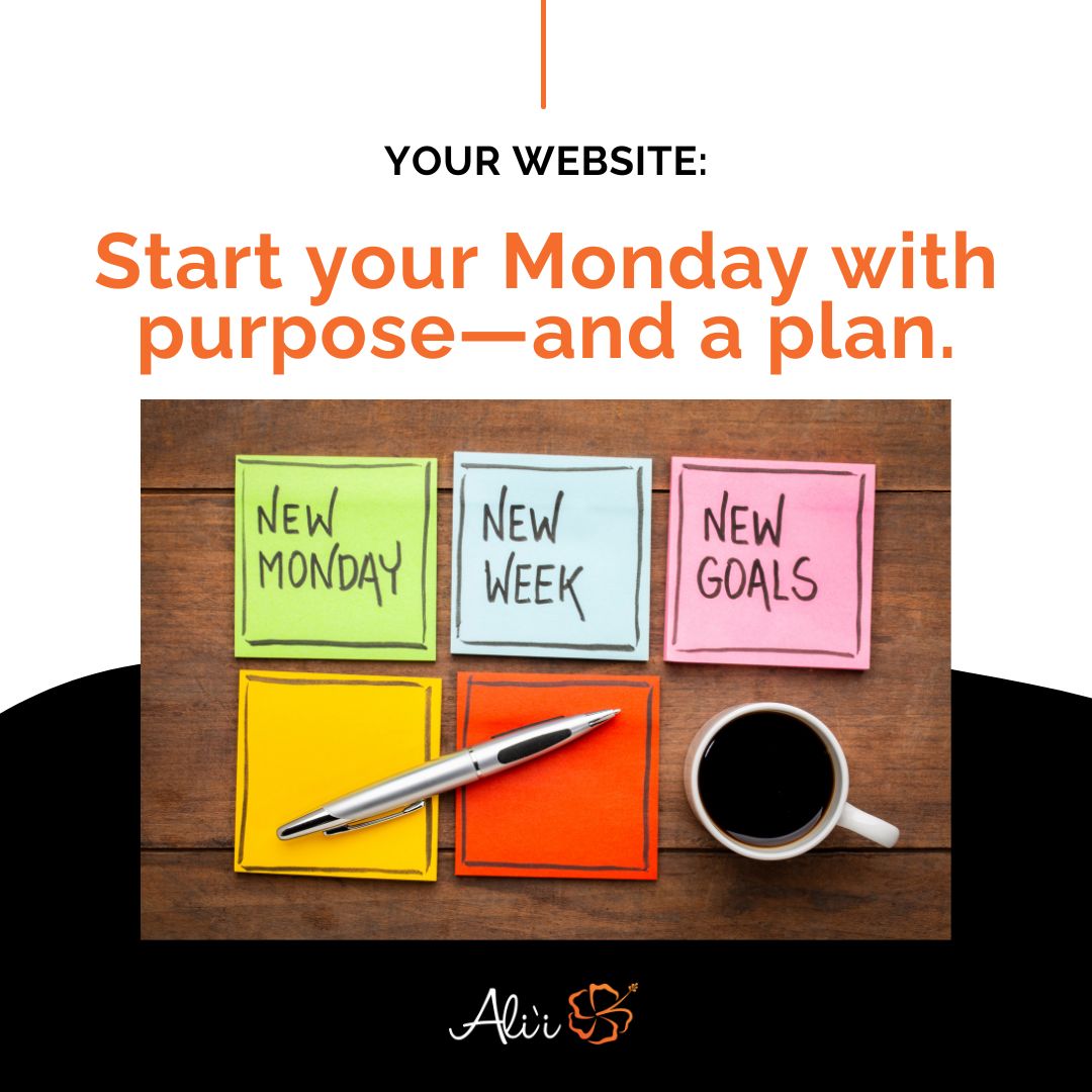 aliidesign's tweet image. Monday’s not just the start of the week—it’s a fresh chance to realign with your goals, your vision, and your brand’s purpose. Let’s make this week count. aliidesign.com

#AliiDesign #MarketingWithPurpose #MondayMotivation #CreativeStrategy #BrandWithAloha