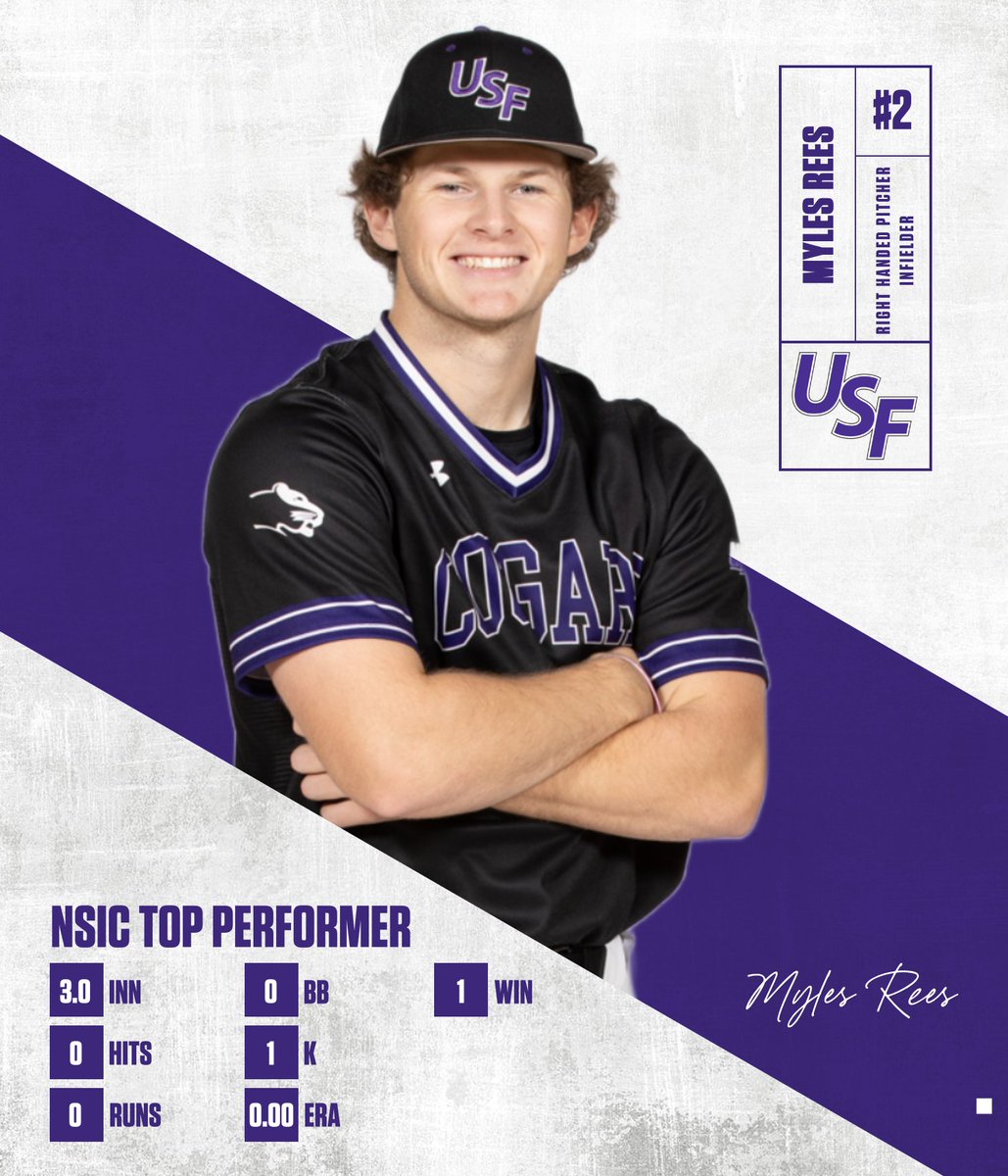 🔥 NSIC Top Performers x 2 🔥

Noah Christenson and Myles Rees both earn spots on this week’s NSIC Top Performers list!

#CooFalls | #GoCoo