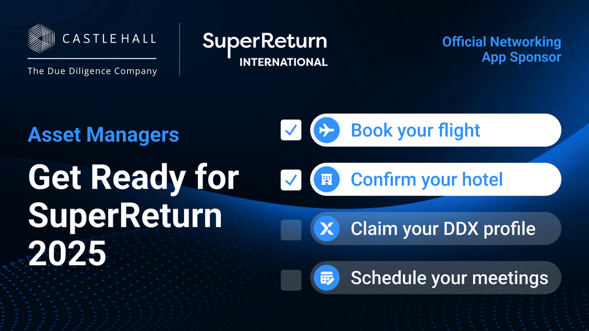 castlehall1's tweet photo. Get Ready for @SuperReturn International 2025.

Head to Berlin with trust already built in.

A verified DDX profile lets allocators assess your readiness upfront, so you can focus on your investment strategy.

👉 Claim your DDX profile - https://t.co/uTCuy2kRj8 

#SuperReturn https://t.co/vbCOqaui9j