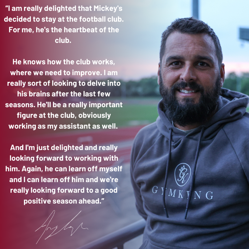 Angelo Harrop's thoughts after Mickey Spillane agreed to stay on with the club! 👇

#ClaretsTogether