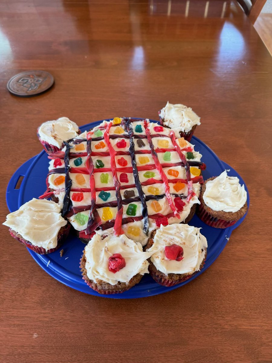 sketegrand's tweet photo. Forgot to post this #TurtleCakeTakeover Gluten free carrot cake, Clicky would’ve loved it @Blutman27 Creative liberties to the max https://t.co/lXrjVmYNsc