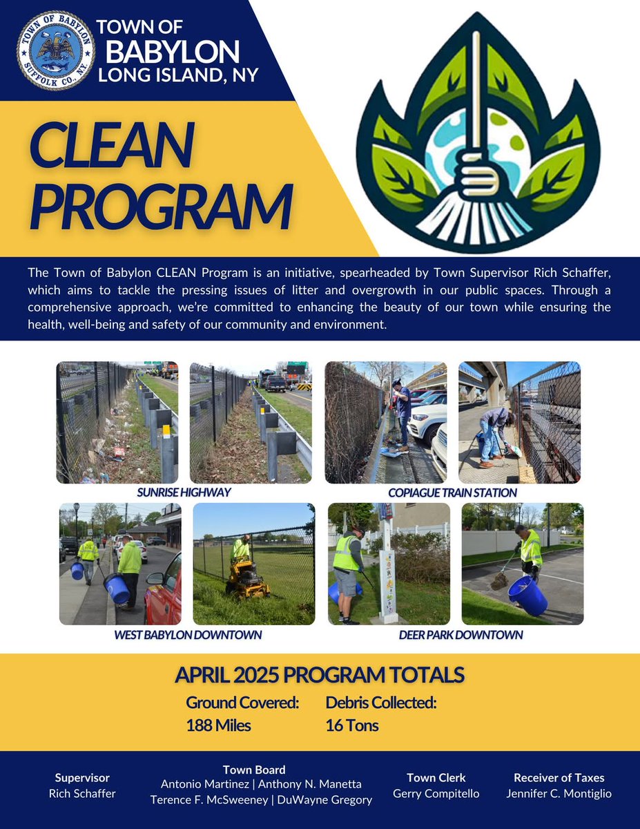 OPERATION CLEAN APRIL REPORT CARD: Our hardworking crews covered nearly 200 miles and collected 16 tons of litter and debris in April.
