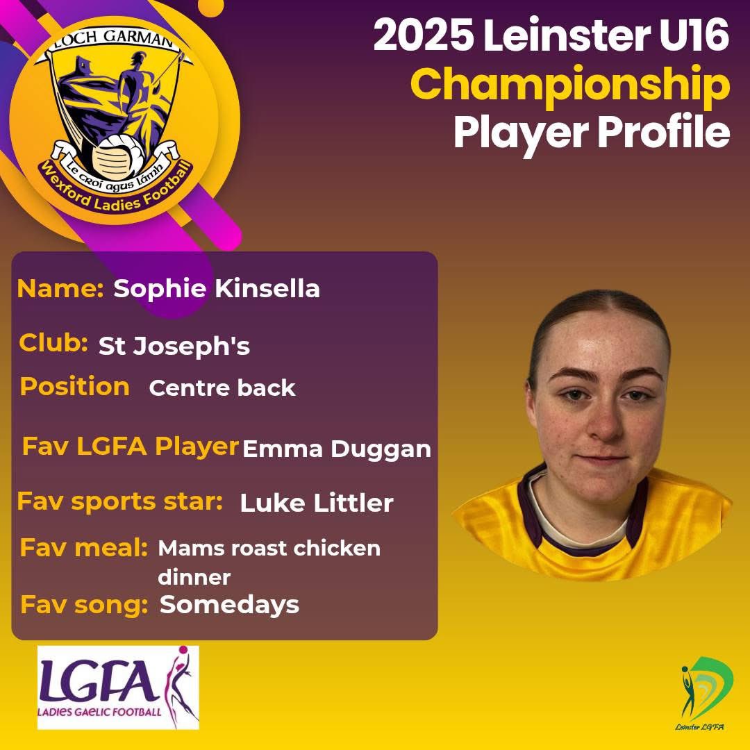Well done to our wonderful 5th year student Sophie and her Wexford team mates who won the the 𝗟𝗲𝗶𝗻𝘀𝘁𝗲𝗿 𝗨𝟭𝟲 𝗖 𝗖𝗵𝗮𝗺𝗽𝗶𝗼𝗻𝘀𝗵𝗶𝗽 𝗙𝗶𝗻𝗮𝗹 earlier today, overcoming Offaly on a score line of 7:11 to 4:17.

Congratulations Sophie and all involved 🟣🟡

#respect