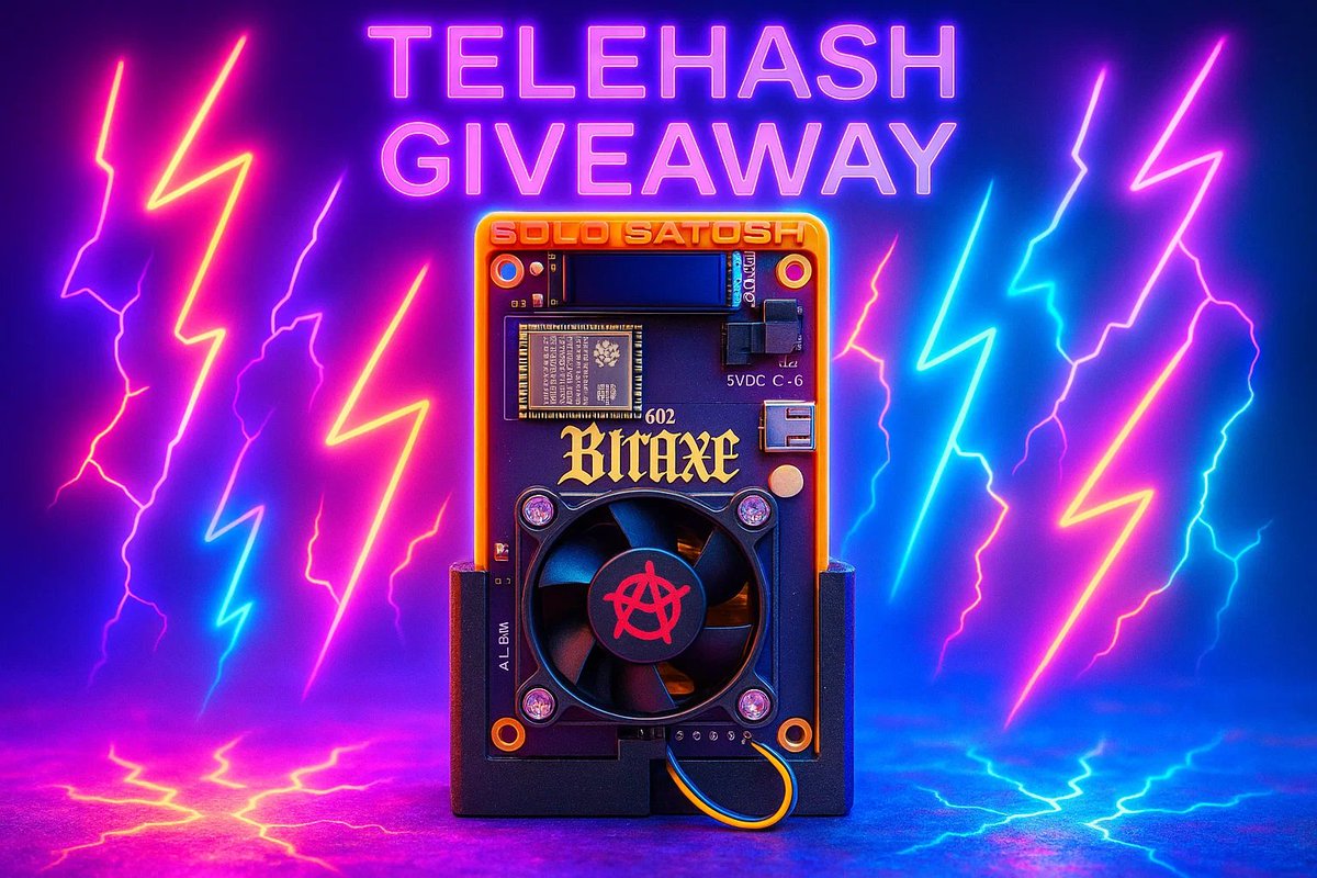 SoloSatoshi's tweet image. 🚨Official Solo Satoshi Giveaway🚨

Solo Satoshi will be giving away 2 complete Bitaxe Gamma setups to two different winners, shipped anywhere globally!

✅One rule! Share the post underneath this one✅
Winners will be randomly picked from reshare list!