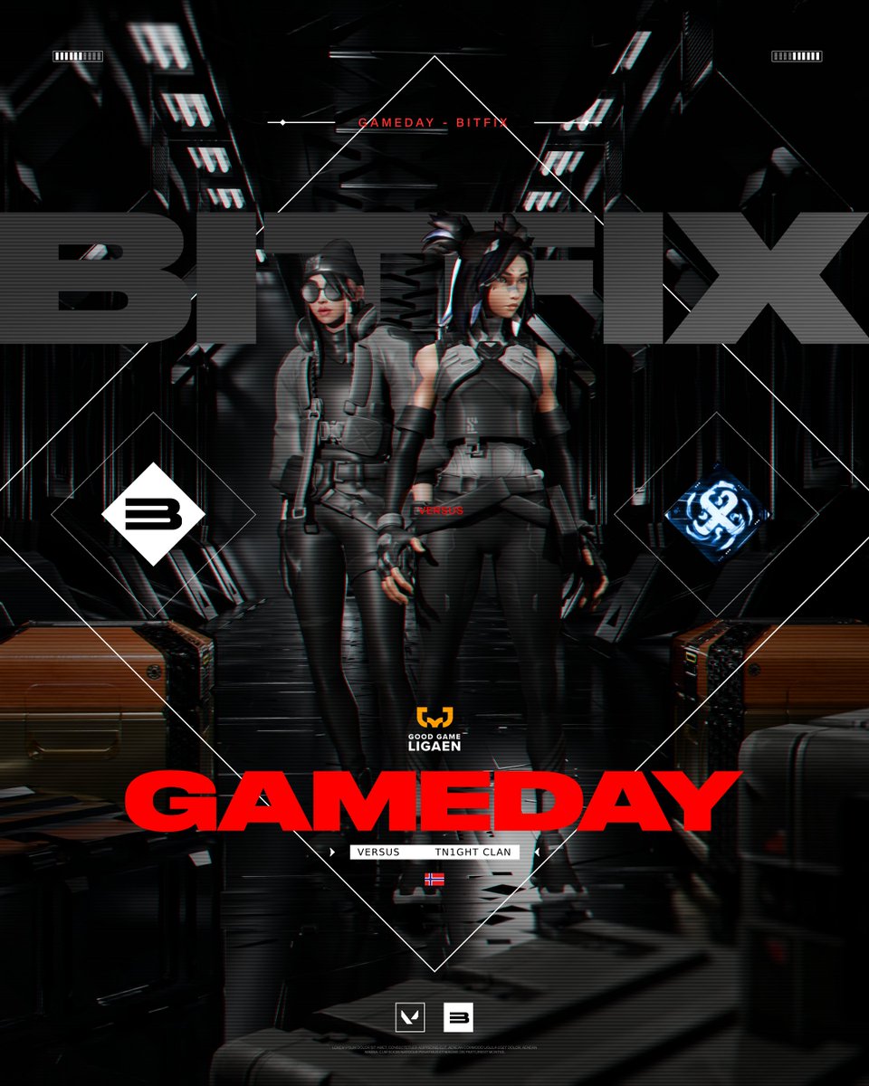 Bitfix Gaming (@bfgnorway) on Twitter photo GAMEDAY | #VALORANT | <a href="/ggligaen/">Good Game-ligaen</a> ๐ณ๐ด
Weโre back tonight vs <a href="/TN1GHTClan/">TN1GHT Clan</a> at 20:00 CEST!
Live on twitch.tv/bitfixgaming with <a href="/ES1xo/">Erlend ๐ซ</a> behind the mic. Get in ๐ช
#BFGRT #GGL #AcademyGameDay GAMEDAY | #VALORANT | <a href="/ggligaen/">Good Game-ligaen</a> ๐ณ๐ด
Weโre back tonight vs <a href="/TN1GHTClan/">TN1GHT Clan</a> at 20:00 CEST!
Live on twitch.tv/bitfixgaming with <a href="/ES1xo/">Erlend ๐ซ</a> behind the mic. Get in ๐ช
#BFGRT #GGL #AcademyGameDay