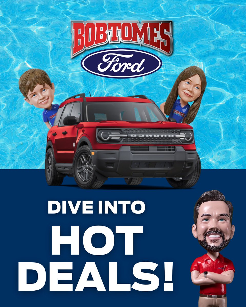 Things are 🔥 heating up🔥 at Bob Tomes Ford, and you won't believe the deals we've got in store to kickstart your summer. ☀️⛱️ Come see us today!

#BobTomesFord #HomeOfTheTomesPromise #McKinney #Texas #ford