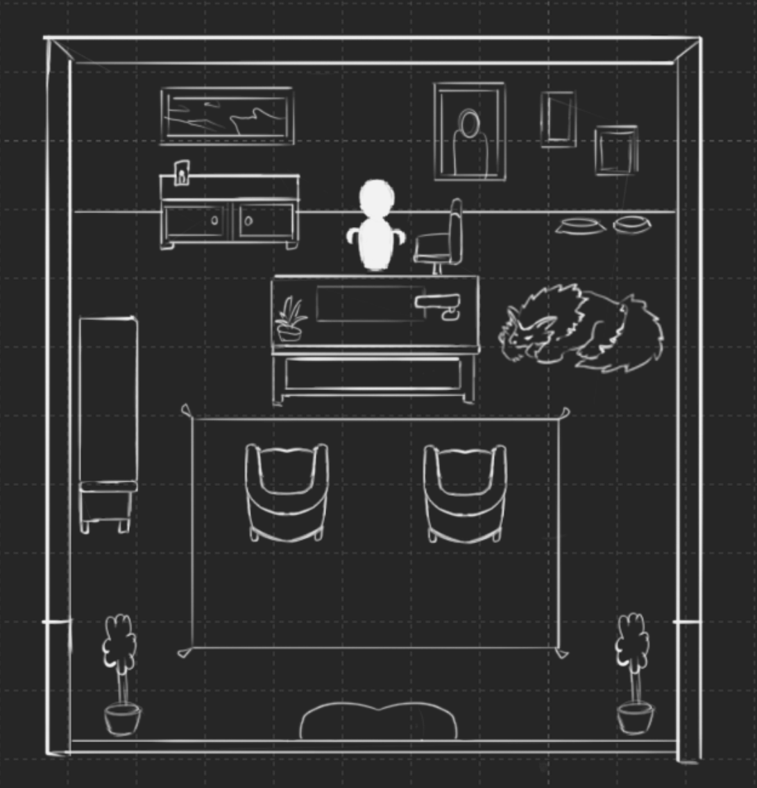 Hey trainers!

At Forêt Éternelle, we design our maps as a team in order to efficiently plan our Pixel Art props. We rely on adaptation &amp; continuous improvement ✨

What type of location do these blueprints created by Kora represent to you?

🖥 Aura
🖌 Kora
©️ Forêt Éternelle 🌲