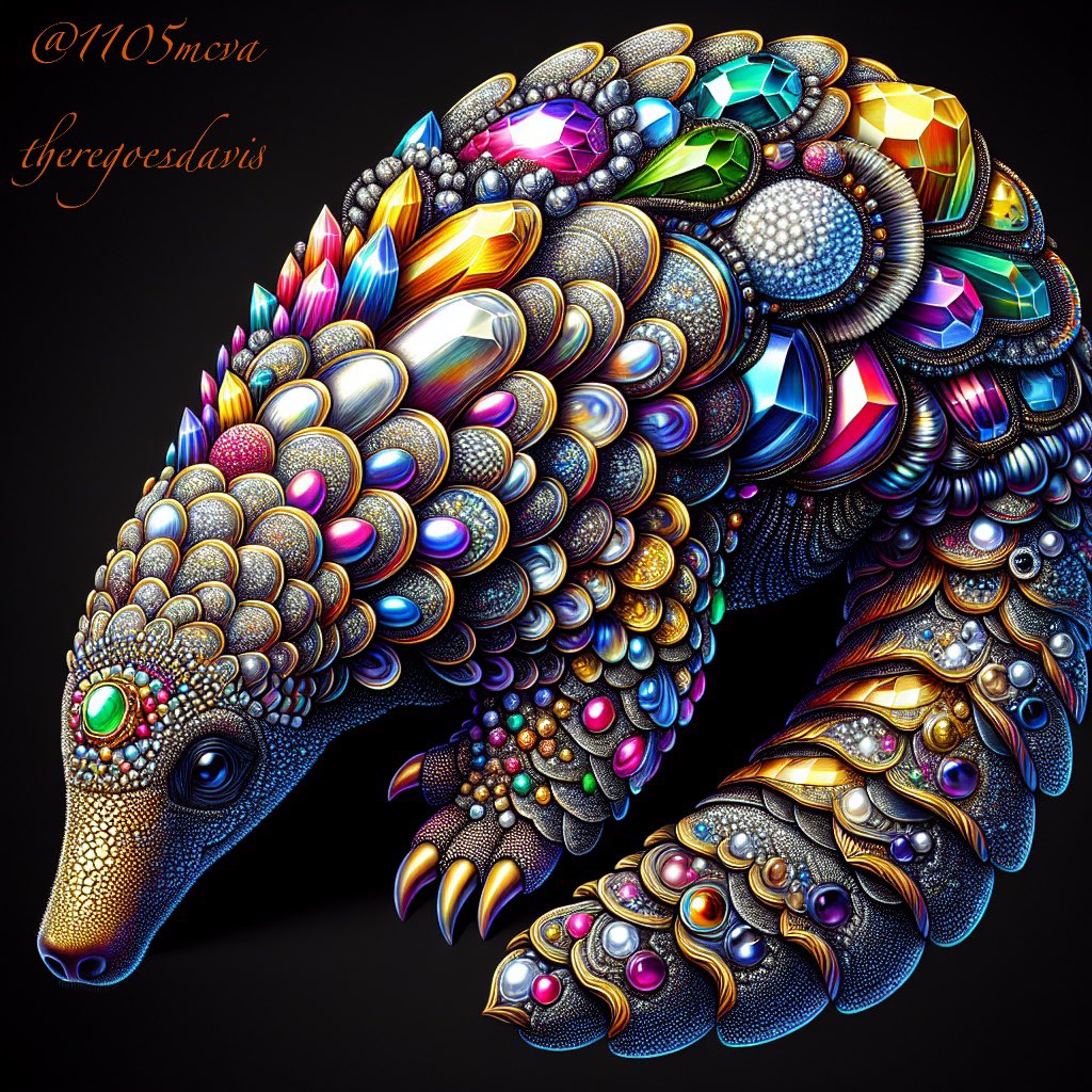 Hey folks I have changed my icon pic and my wall pic so just so you know. Here is a blinged out pangolin.