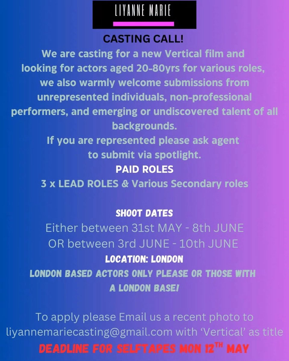 Casting Call 🎬🎥