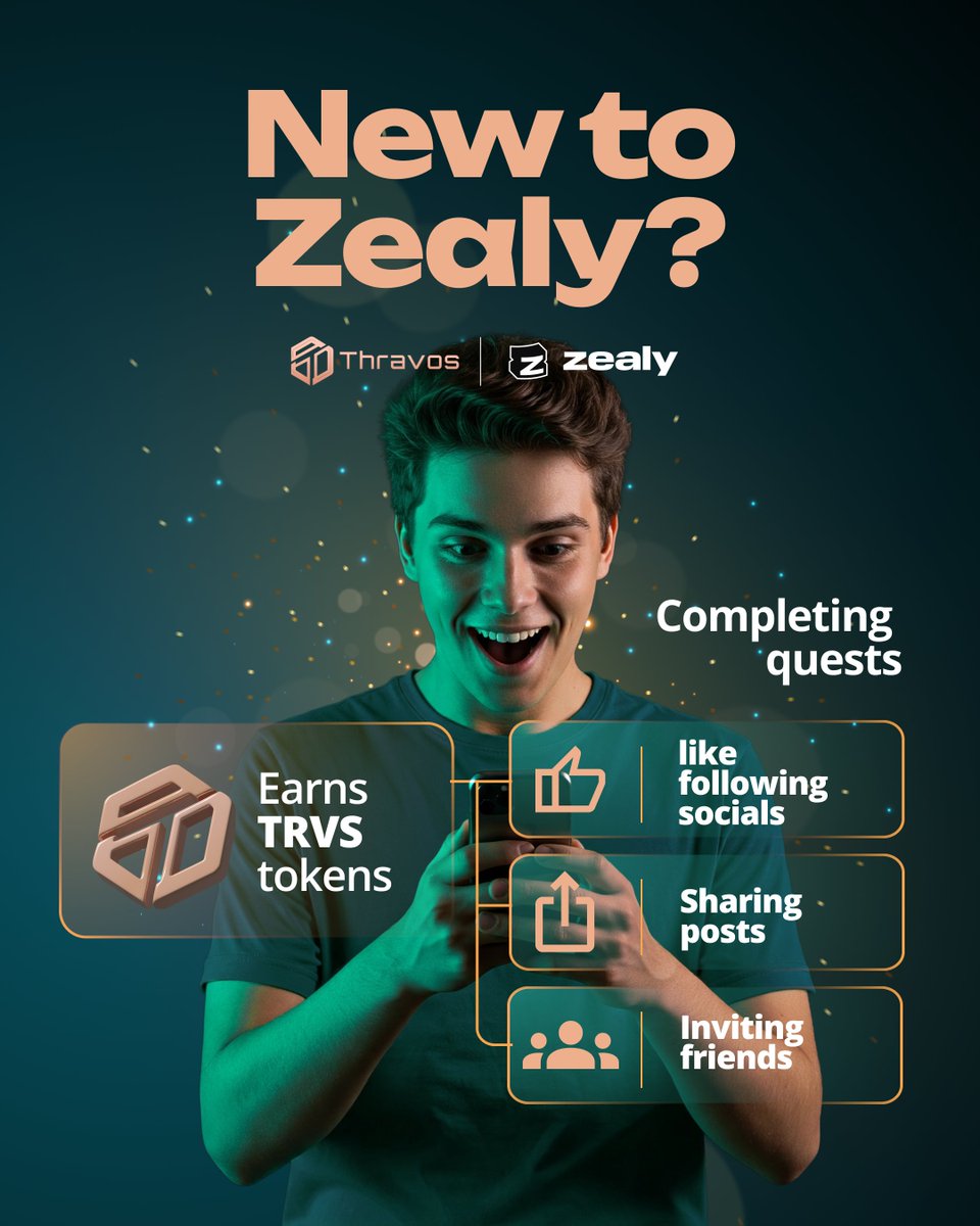 🧭 New to Zealy?

It’s where the Thravos community earns TRVS by completing quests like following socials, sharing posts, inviting friends and more!

Simple grind. Real rewards.

🔥Join the Thravos MVP Sprint 2 now: zealy.io/cw/thravos/lea…