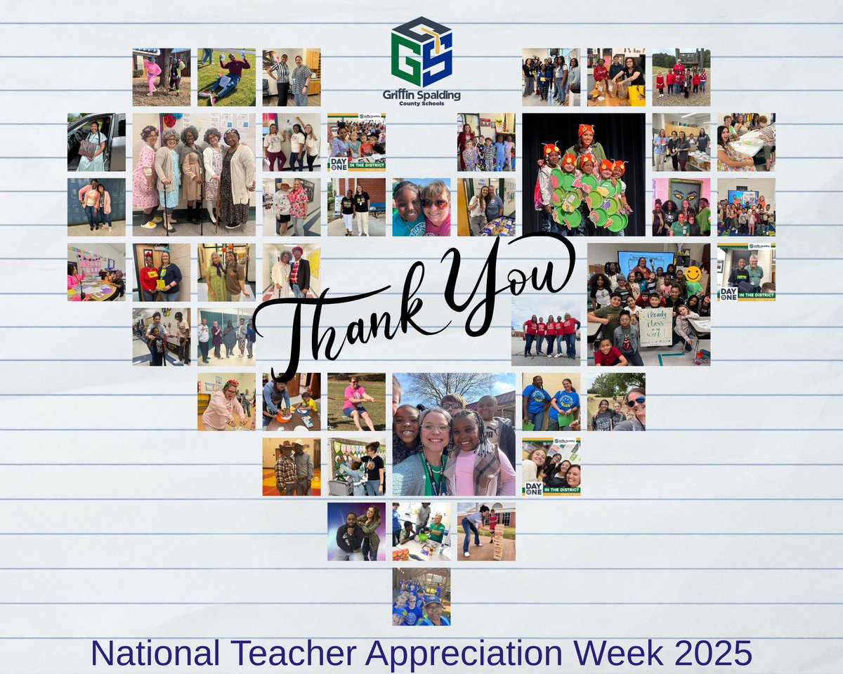 Griffin-Spalding K12 (@griffinspalding) on Twitter photo Happy Teacher Appreciation Week! <a href="/GriffinSpalding/">Griffin-Spalding K12</a> celebrates the dedication, determination & heart of our awesome teachers. Teachers change the lives of students every day and their work and impact extend far beyond the classroom. #ThankATeacher for all they do for our students! Happy Teacher Appreciation Week! <a href="/GriffinSpalding/">Griffin-Spalding K12</a> celebrates the dedication, determination & heart of our awesome teachers. Teachers change the lives of students every day and their work and impact extend far beyond the classroom. #ThankATeacher for all they do for our students!