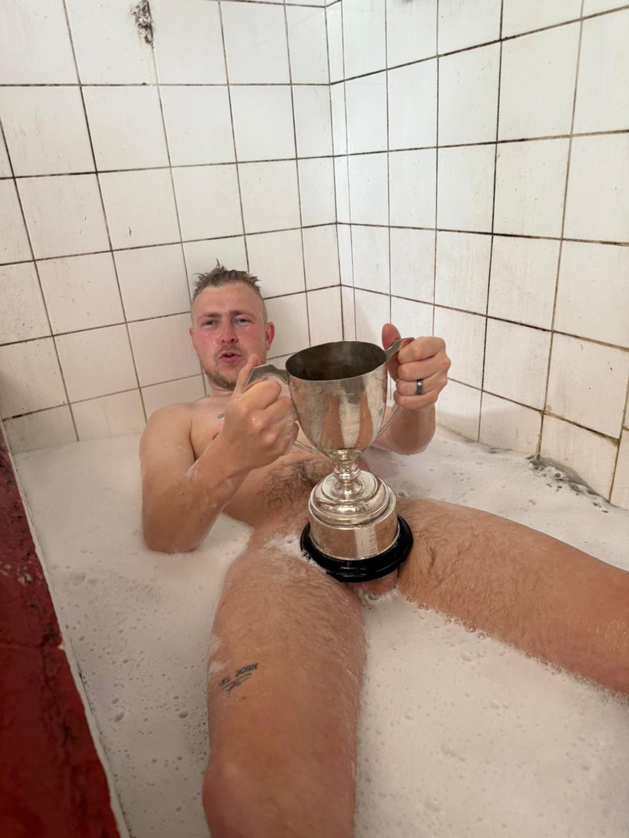 Photo of the day. Our assistant gaffer <a href="/ZackChambers8/">Zack Chambers</a> celebrations don’t come better. 💙❤️💙