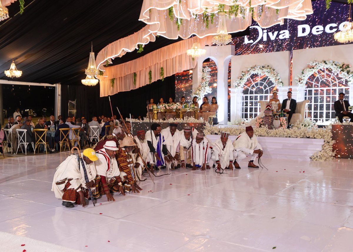 During the joyous ceremony, marked by vibrant cultural displays, Kenyatta extended his warmest congratulations to the couple, wishing them a future filled with love, unity, and shared success.