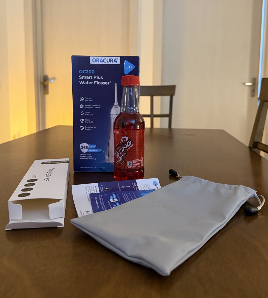 Chandrali Mukherjee (@chandrali_m) on Twitter photo Hey <a href="/ZeptoNow/">Zepto</a> <a href="/zeptocares/">Zepto Cares</a>,
Ordered a fancy <a href="/ORACURA/">Oracurasolutions</a> Water Flosser to upgrade my oral hygiene…
Got a bottle of <a href="/StingEnergy/">Sting Energy Drink</a> instead.
Love the bold new dental routine—caffeine for the gums!
Should I gargle twice a day or just chug and hope for plaque to disappear?
#Zepto Hey <a href="/ZeptoNow/">Zepto</a> <a href="/zeptocares/">Zepto Cares</a>,
Ordered a fancy <a href="/ORACURA/">Oracurasolutions</a> Water Flosser to upgrade my oral hygiene…
Got a bottle of <a href="/StingEnergy/">Sting Energy Drink</a> instead.
Love the bold new dental routine—caffeine for the gums!
Should I gargle twice a day or just chug and hope for plaque to disappear?
#Zepto
