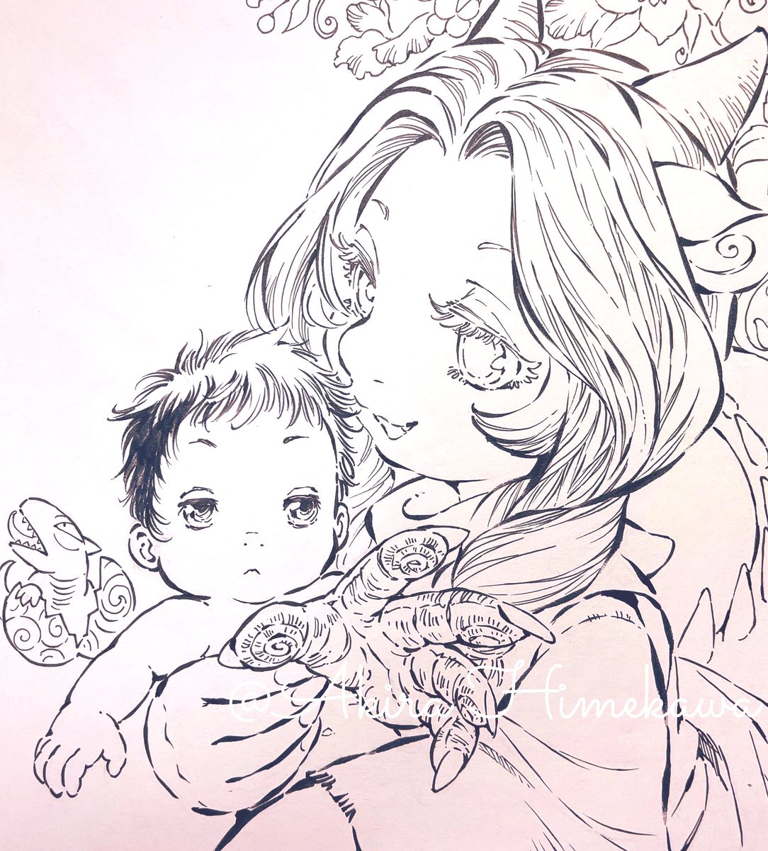 KAMUDOはこどもの日に生まれた長野らしく描くの好きな赤ちゃん一杯出てきます。育む、愛しむ、が描く前のテーマでもありました。気がつけば母強しw

そういえば25年前「時オカ」を描き始める時もそれがテーマだった記憶があります。>コキリの森 