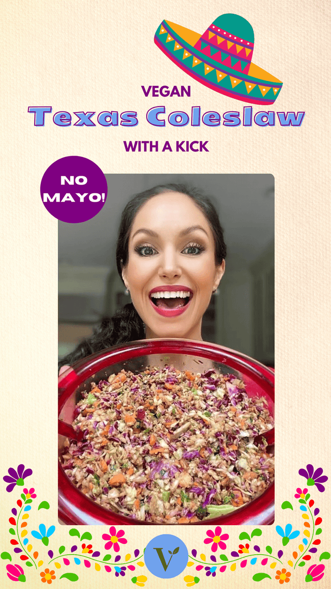 VeginnerCooking's tweet photo. TEXAS COLESLAW:
https://t.co/hZKYmcdUyo
🎉🌮 Happy Cinco de Mayo, Veginners! Bring the flavor with my Texas-Style Coleslaw—crunchy, zesty, &amp; loaded with jalapeños, fajita seasoning, &amp; tangy dressing. Perfect for BBQs or fiestas! 🥬🌶️

#CincoDeMayo #Coleslaw #PlantBasedEats #Vegan https://t.co/8muGOw9u50