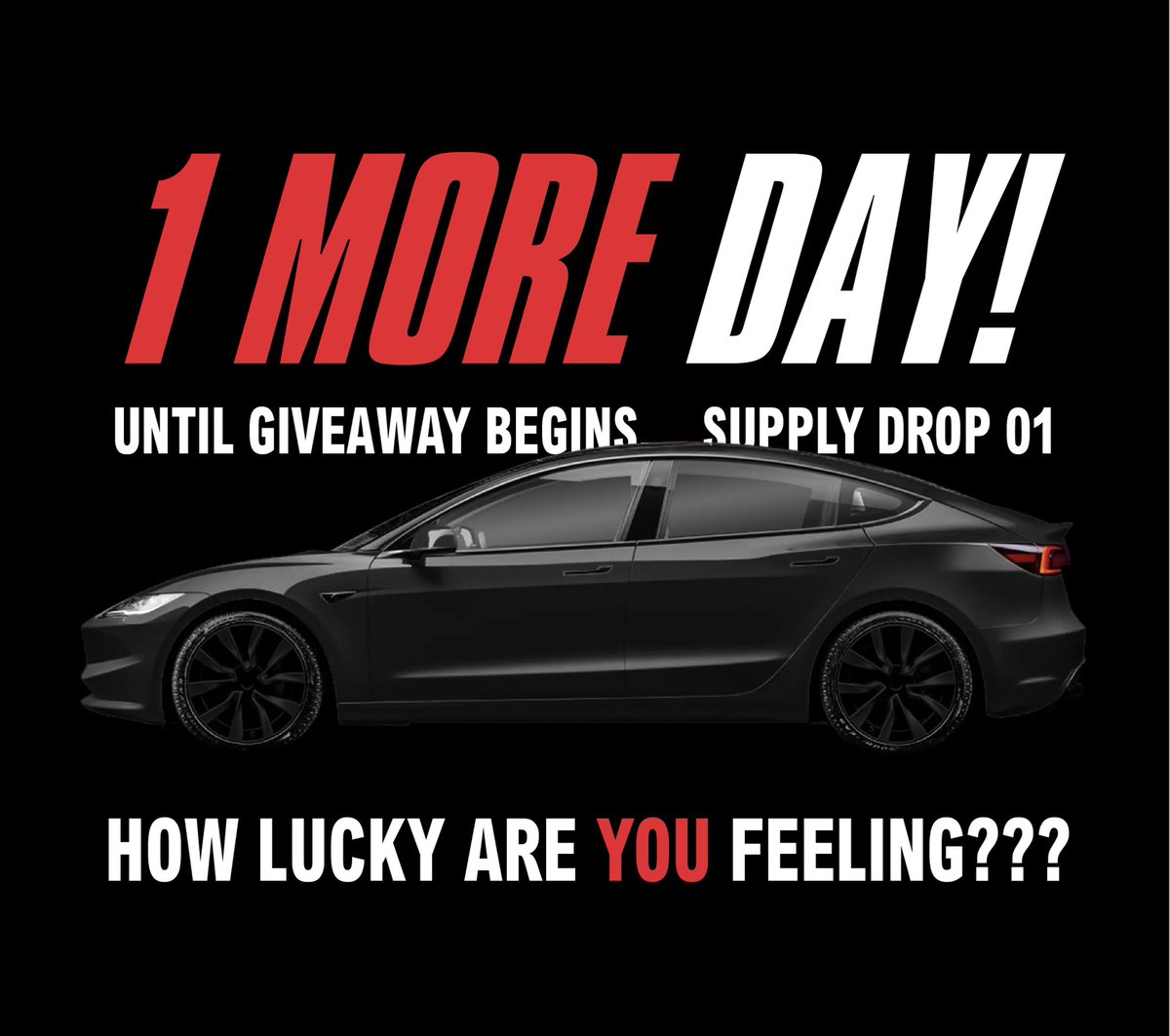 smthsupply's tweet photo. Our #giveaway begins in just 1 day. Be sure to get your hands on some #merch to be automatically entered to #win 🏆

#car #cargiveaway #cash #tesla #GiveawayAlert #GiveawayAlerts #viral #viralpost https://t.co/0CpXi3EyMd