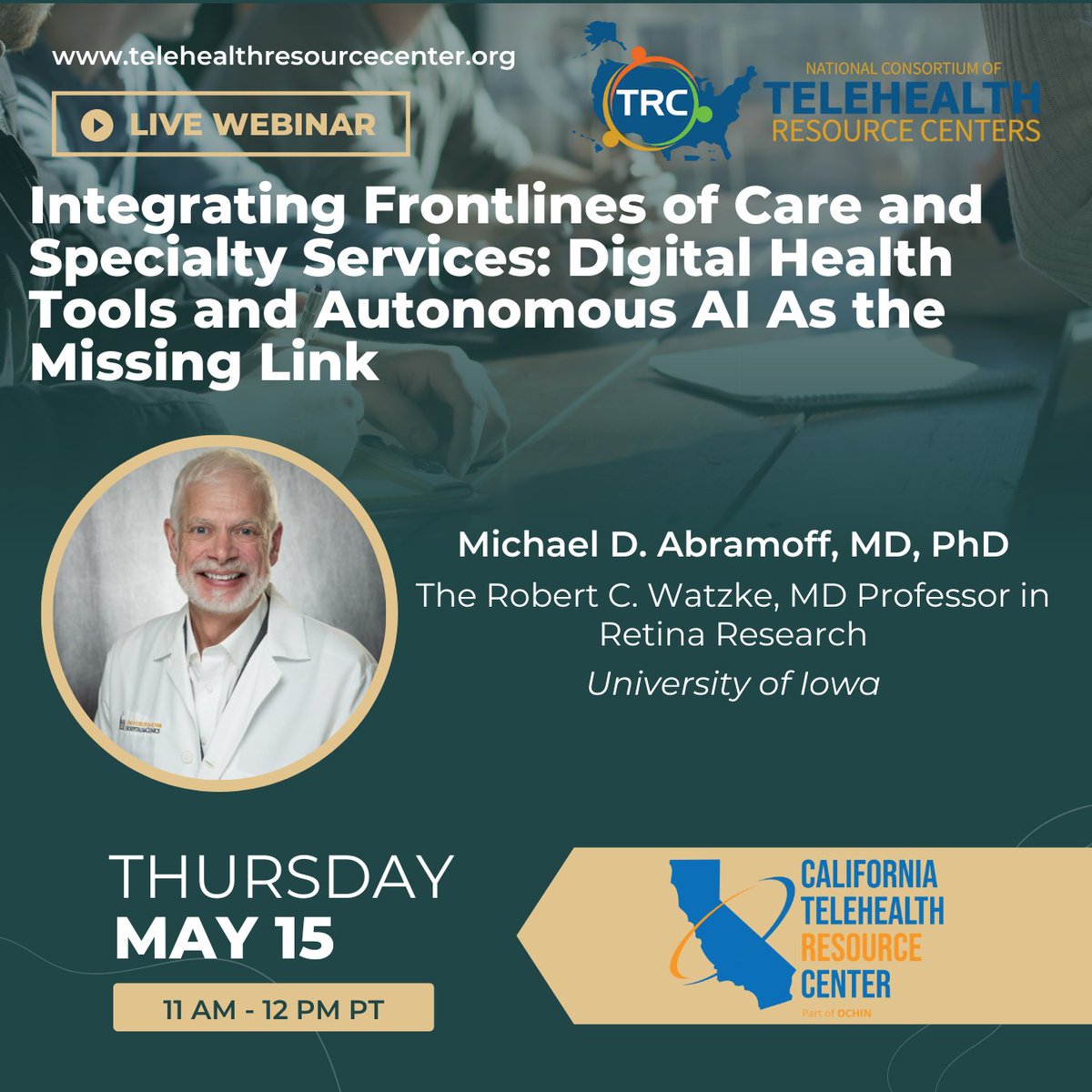 ✨Join the NCTRC Webinar: Integrating Frontlines of Care and Specialty Services: Digital Health Tools and Autonomous AI as the Missing Link ✨ 🎟 Register here: us02web.zoom.us/webinar/regist…
#DigitalHealth #AIinHealthcare #Telehealth #ChronicCare #NCTRC